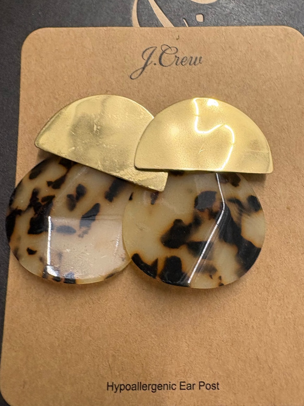 J. Crew Tortoise Shell Earrings. New.
